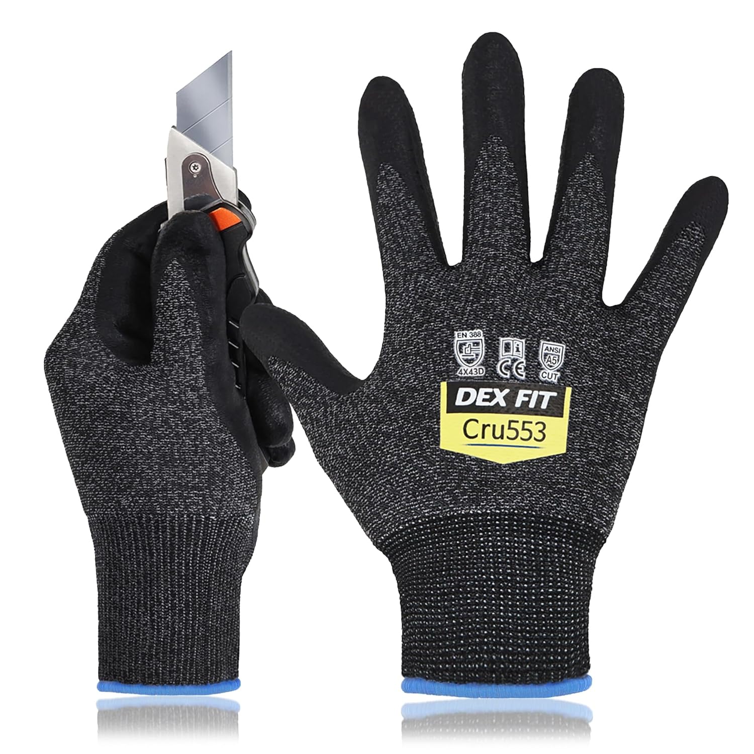 DEX FIT Cut Resistant Gloves - 3D Comfort & Firm Grip