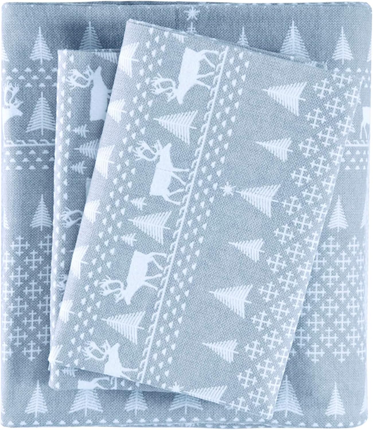 Woolrich Cotton Sheet Set with Cozy Winter Frost Design