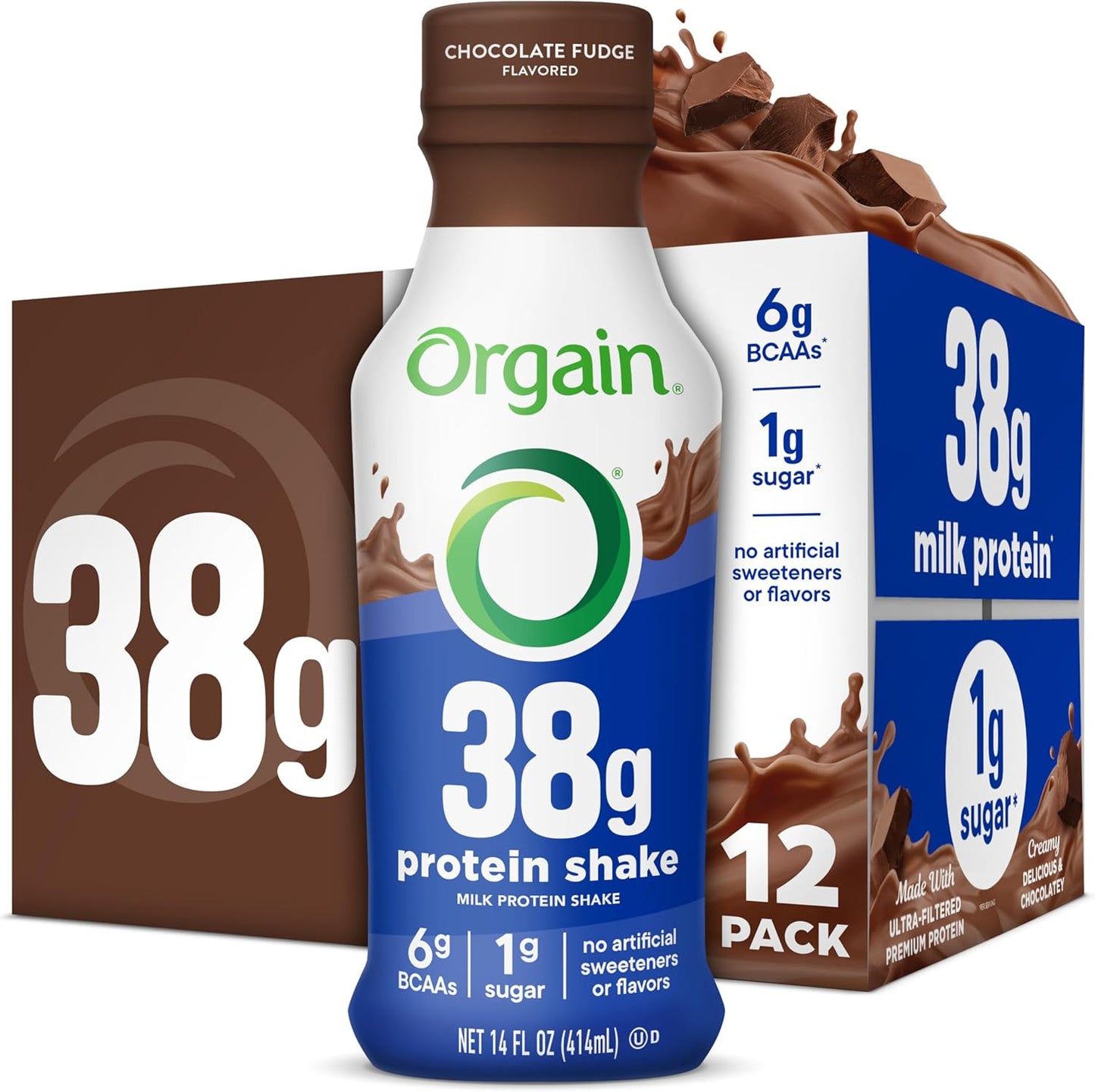 Orgain 38g High Protein Shake - Chocolate Fudge Flavor
