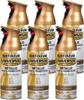 Universal All Surface Metallic Spray Paint, Satin Bronze - 6 Pack
