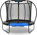 Serenelife 8ft Recreational Trampoline with Enclosure - Safe Backyard