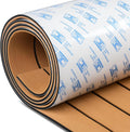 OCEANBROAD 96in x 45.6in Faux Teak EVA Boat Flooring Sheet - Cushioned