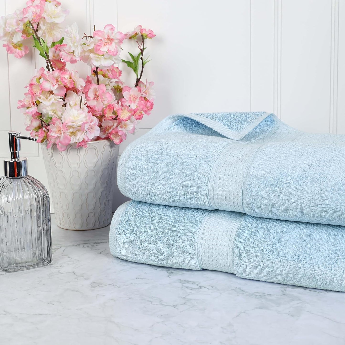 Superior Egyptian Cotton Pile Bath Sheet Set of 2 for Luxury