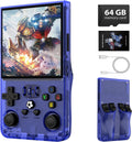 R36MAX Retro Handheld Game Console 64GB Blue - Portable Retro Play