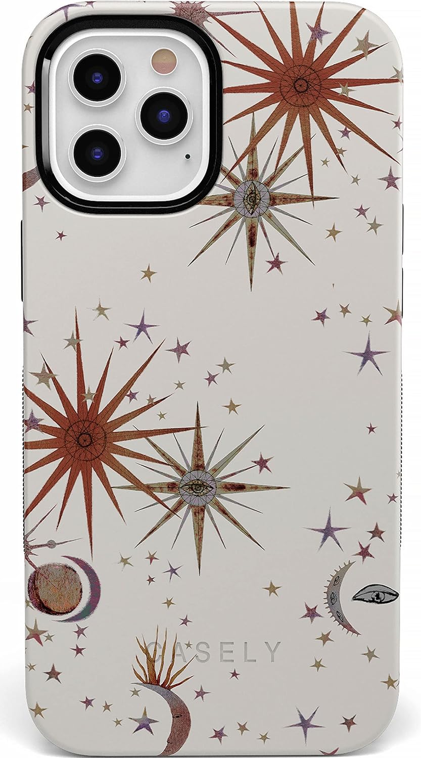 Casely iPhone 12 Pro Max Case - Zodiac Stars Design for Protection