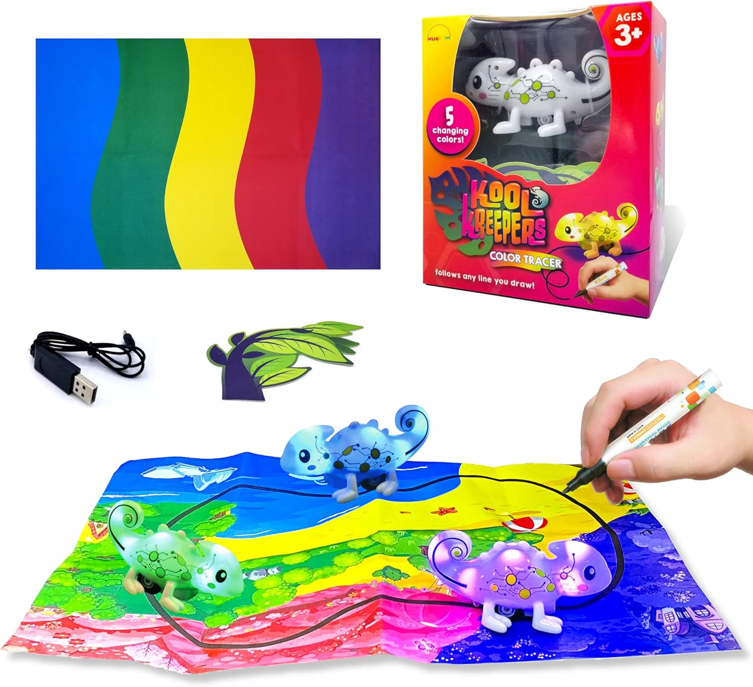 Interactive Color-Tracing Chameleon Toy - STEM Learning Fun