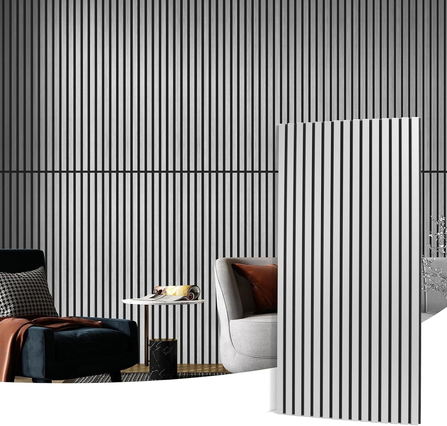Art3d 4 Wood Slat Acoustic Panels for Superior Sound Absorption