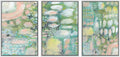 Framed Abstract Wall Art Print Set 16x24 - Colorful Modern Boho