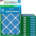16x25x1 MERV 13 Air Filter for Smoke and Allergy Protection
