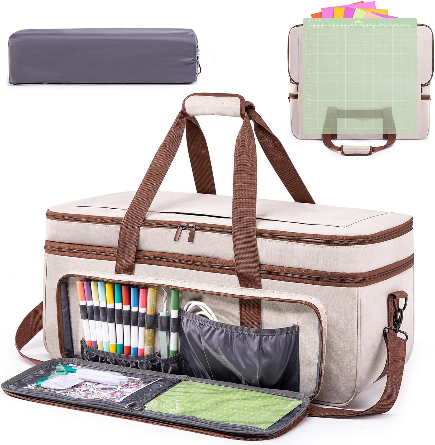 Cricut Maker 3 Carrying Case - Double-Layer Storage Organizer