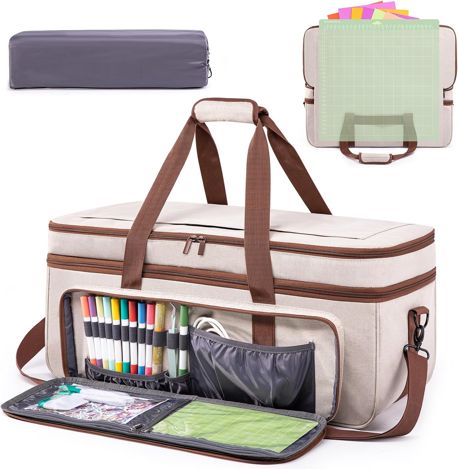 Cricut Maker 3 Carrying Case - Double-Layer Storage Organizer