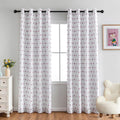 100% Blackout Curtains with Pom Pom Sheer 52W x 84L - Room Darkening