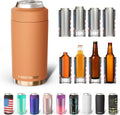 Stainless Steel Can Cooler (Caramel) - Universal Fit, Insulated