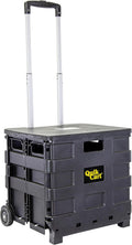 Quik Cart Sport Collapsible Rolling Crate on Wheels - Compact Utility