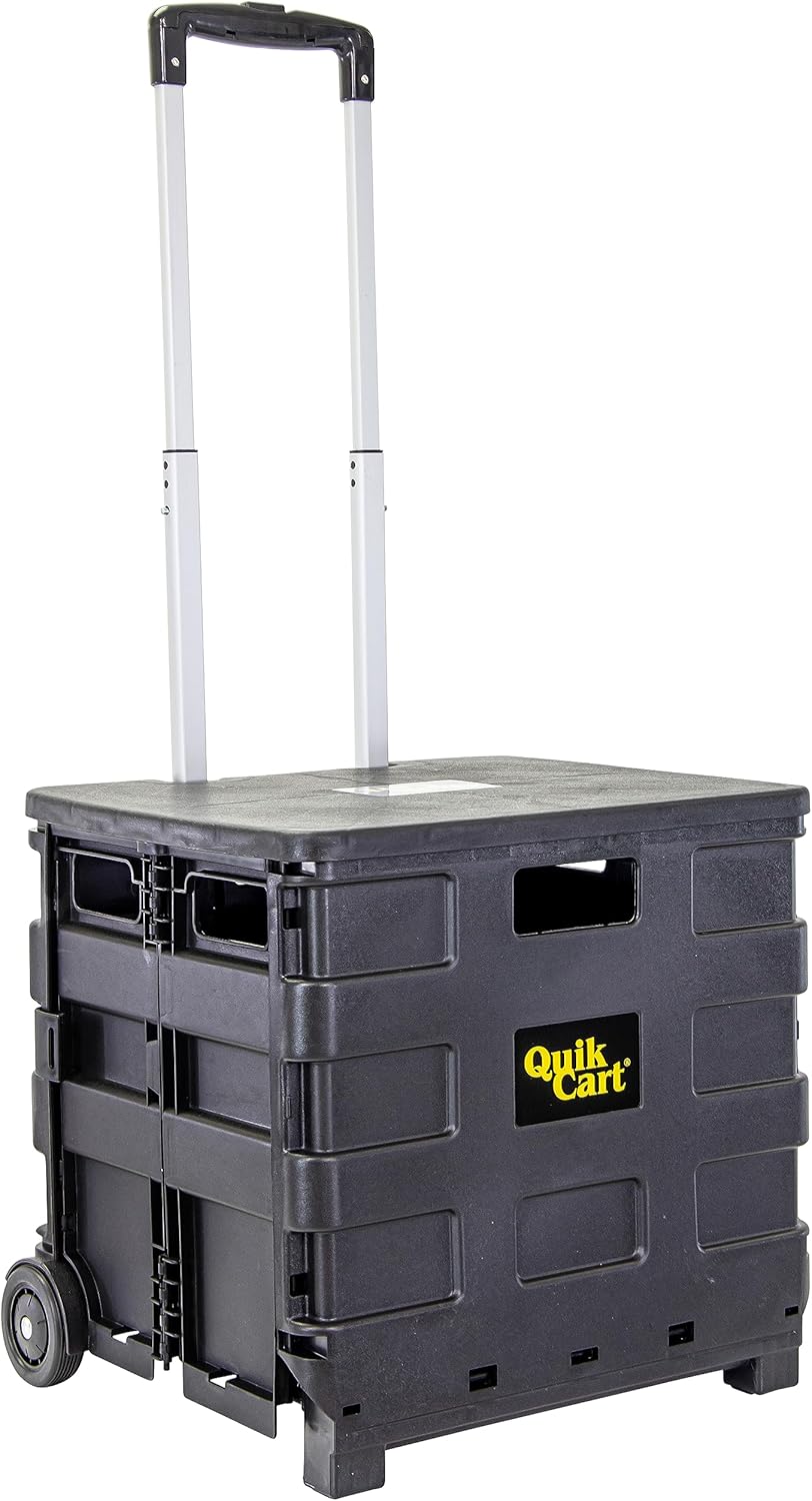 Quik Cart Sport Collapsible Rolling Crate for Teachers and More