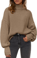 Fall Oversized Sweaters for Women - Chunky Turtleneck Pullover