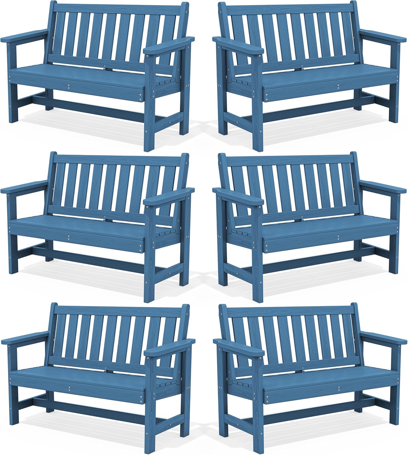 SERWALL Outdoor Bench for 2, Weatherproof and Durable Design