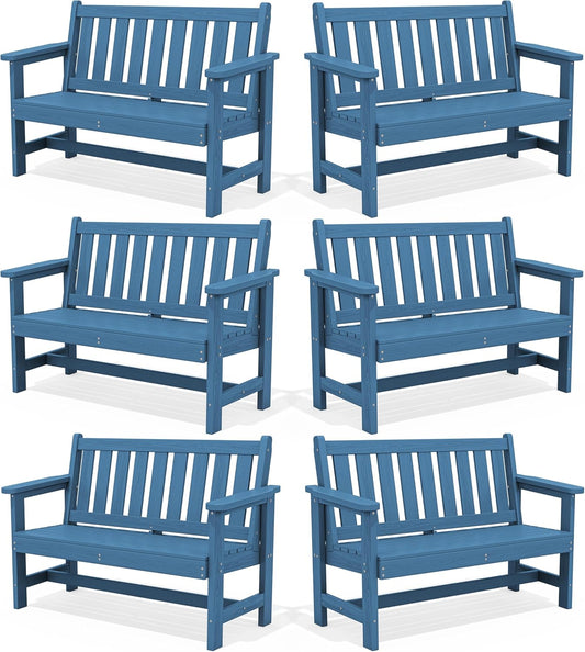 SERWALL Outdoor Bench for 2, Weatherproof and Durable Design