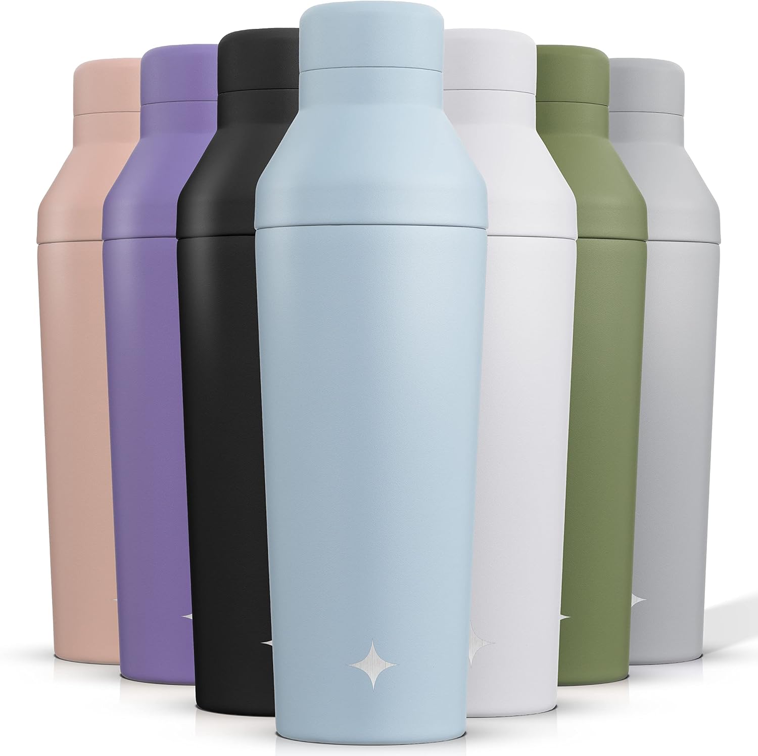 JoyJolt 20oz Triple Insulated Shaker Bottle - 12hr Ice Cold for Protein Mixes