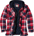 Legendary Whitetails Plaid Flannel Shirt Jacket Quilted Hooded - Warm