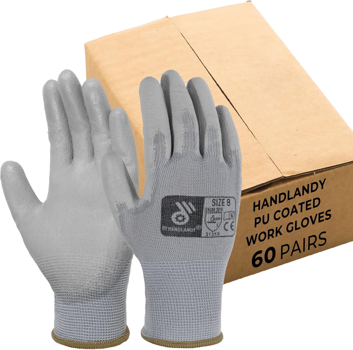 HLDD HANDLANDY PU Coated Safety Work Gloves for All Tasks