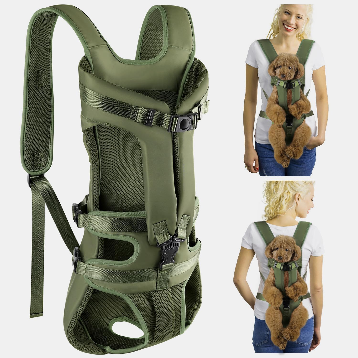 Lukovee Dog Backpack Carrier for Small Medium Dogs - X-Large