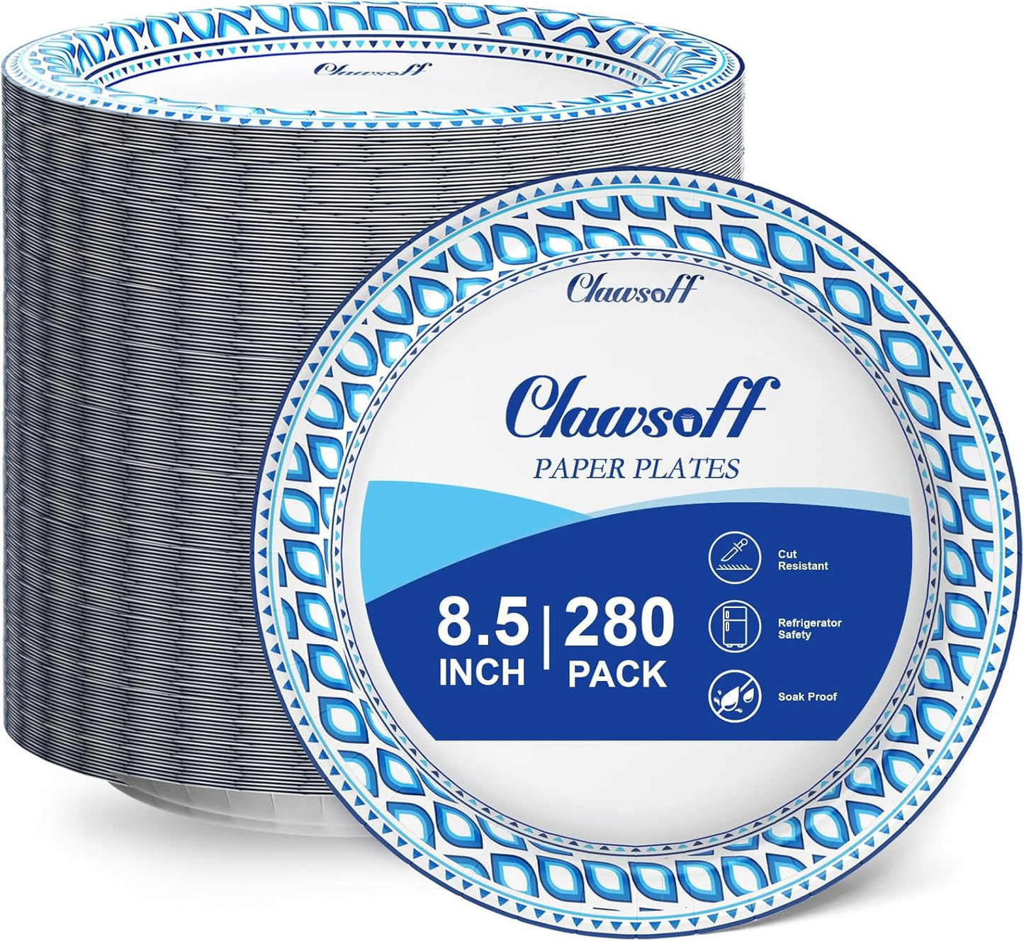 8.5 Inch Heavy Duty Paper Plates for Parties and Picnics