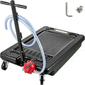Low Profile Oil Drain Pan 17 Gallon with Pump and 8 ft Hose - Rolling