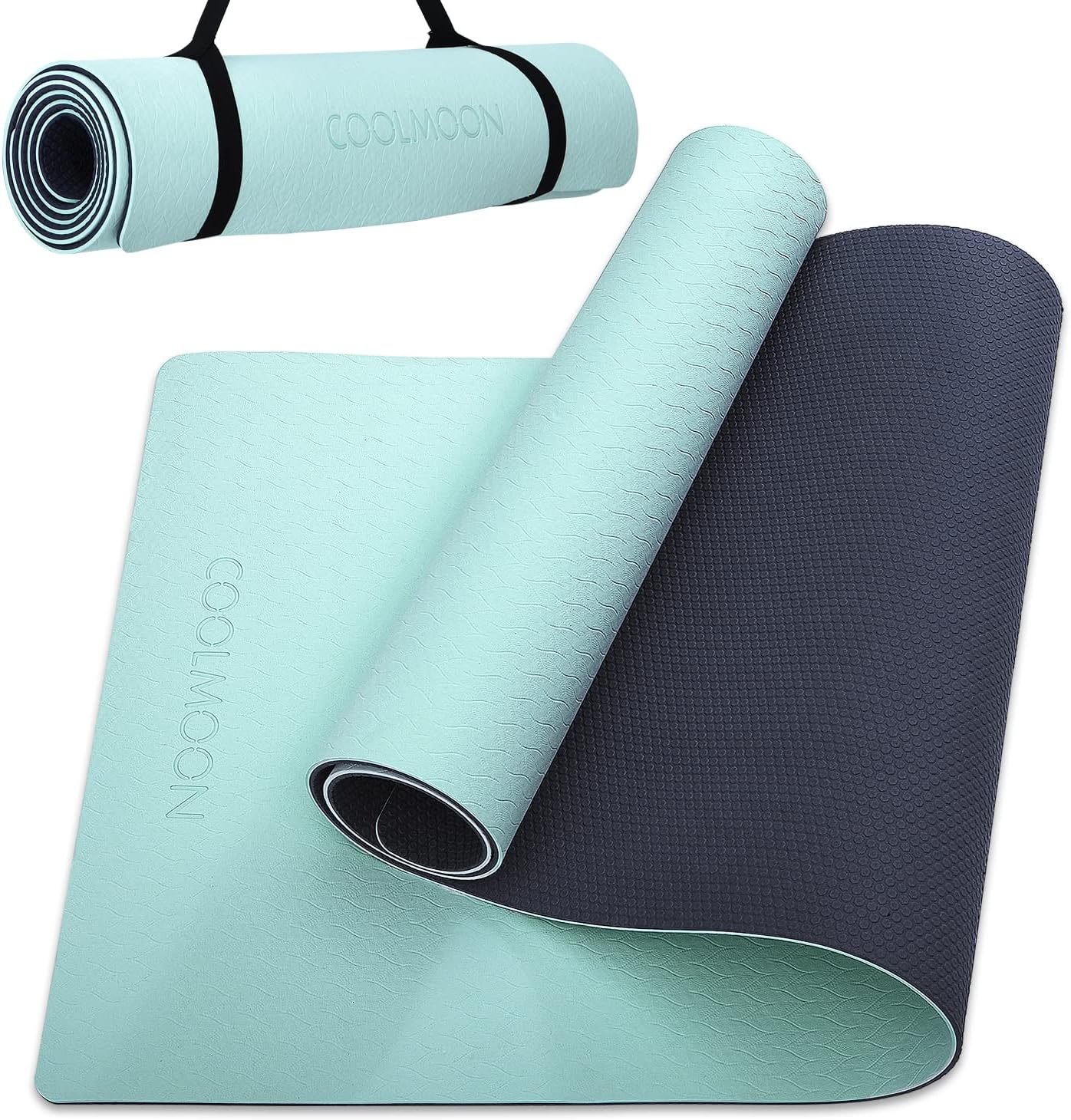 COOLMOON Non-Slip 1/4 Yoga Mat: Ultimate Grip for Intense Workouts