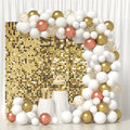 4 ft x 6 ft Light Gold Shimmer Wall Backdrop - Shiny Sequin Photo