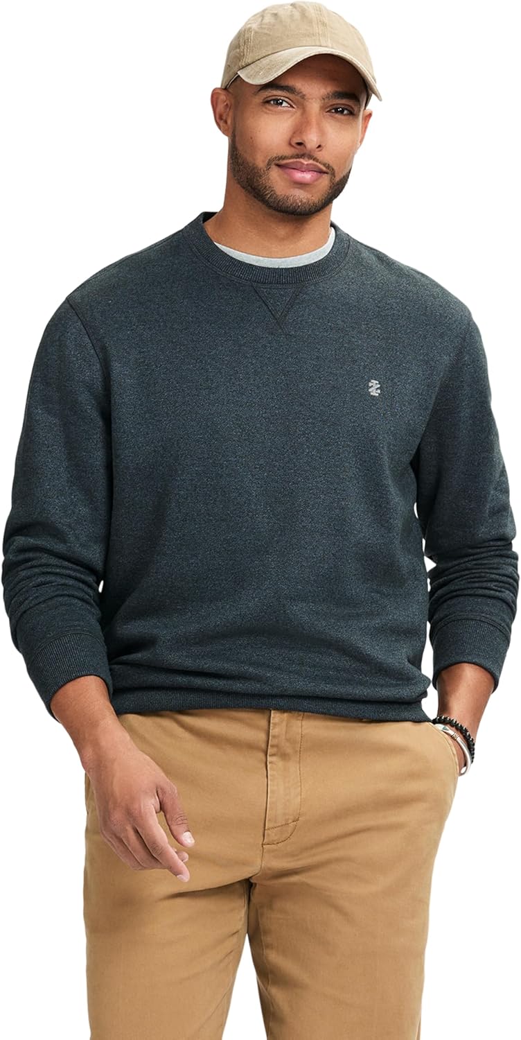 IZOD Men's Advantage Performance Crewneck Fleece Pullover Sweatshirt