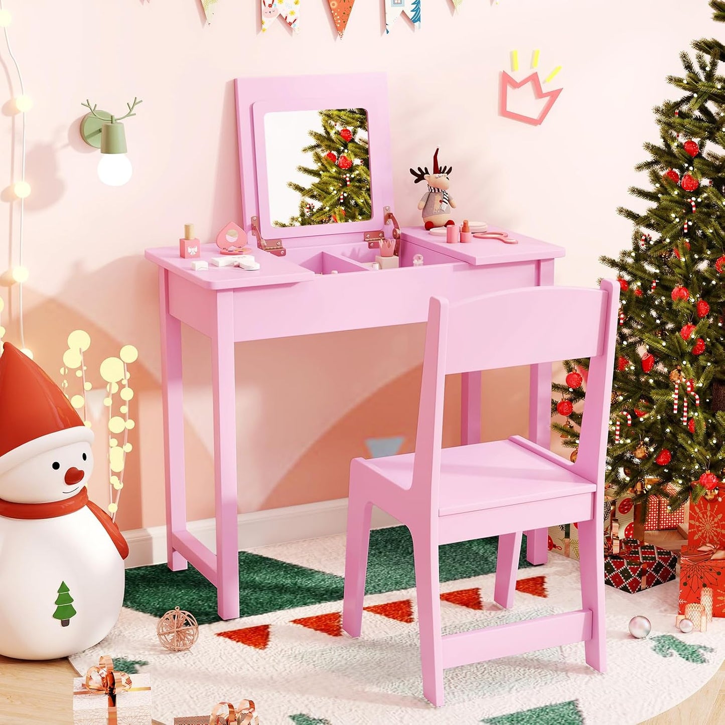 HONEY JOY Kids Vanity: Stylish & Functional Play Set
