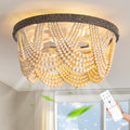 20in Boho Ceiling Fan with Light - Quiet Reversible 6-Speed
