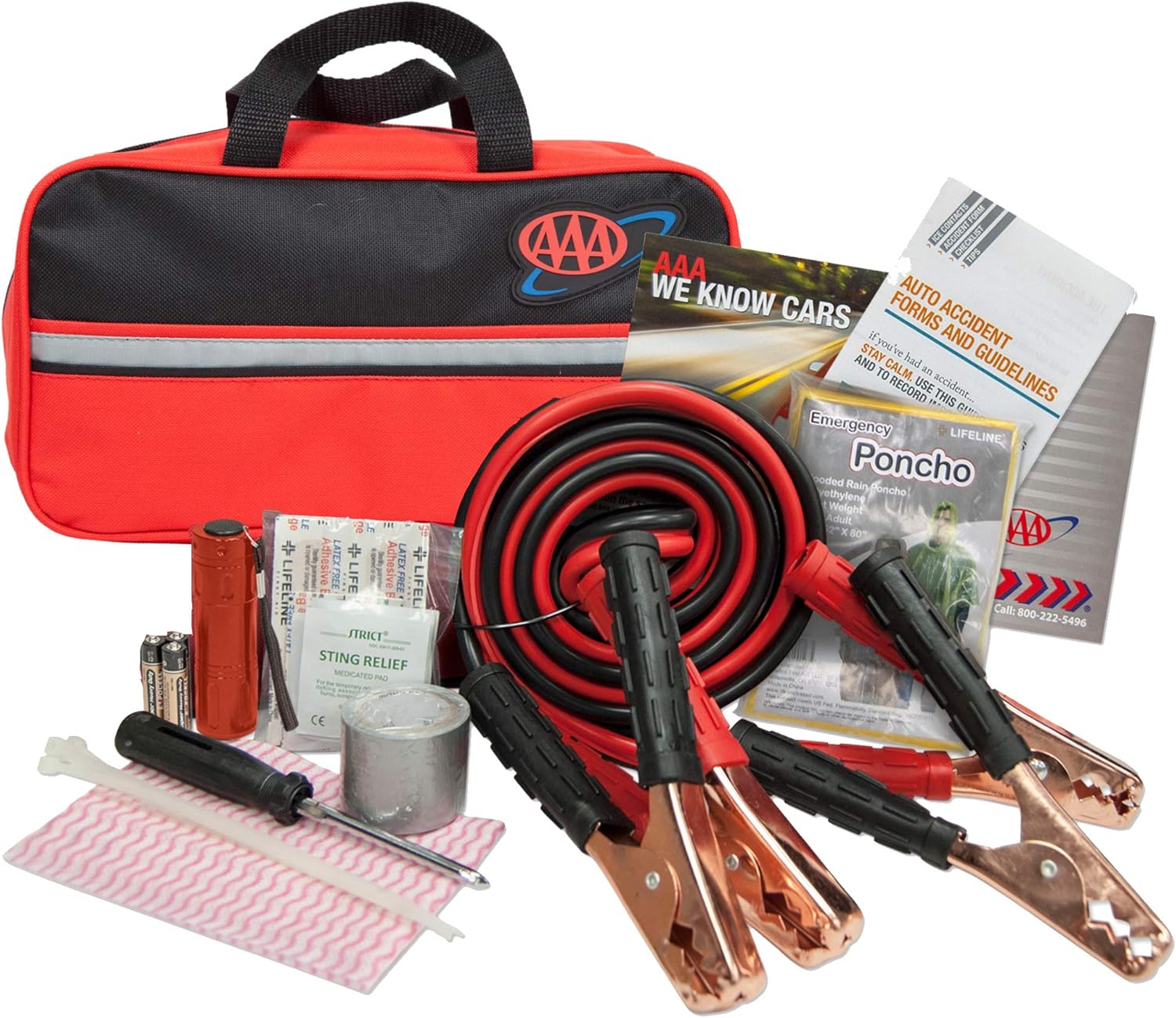 Lifeline AAA Premium Road Kit for Emergency Car Preparedness