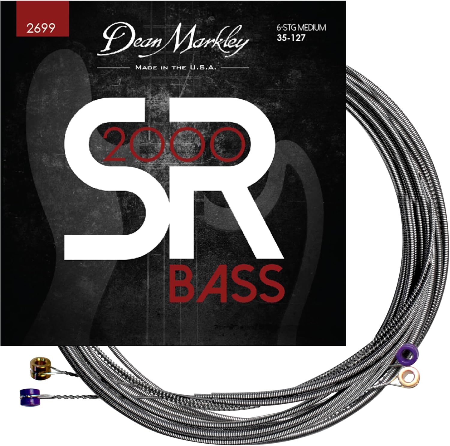 Dean Markley SR2000 Stainless Steel Bass Guitar Strings - Long Lasting Tone