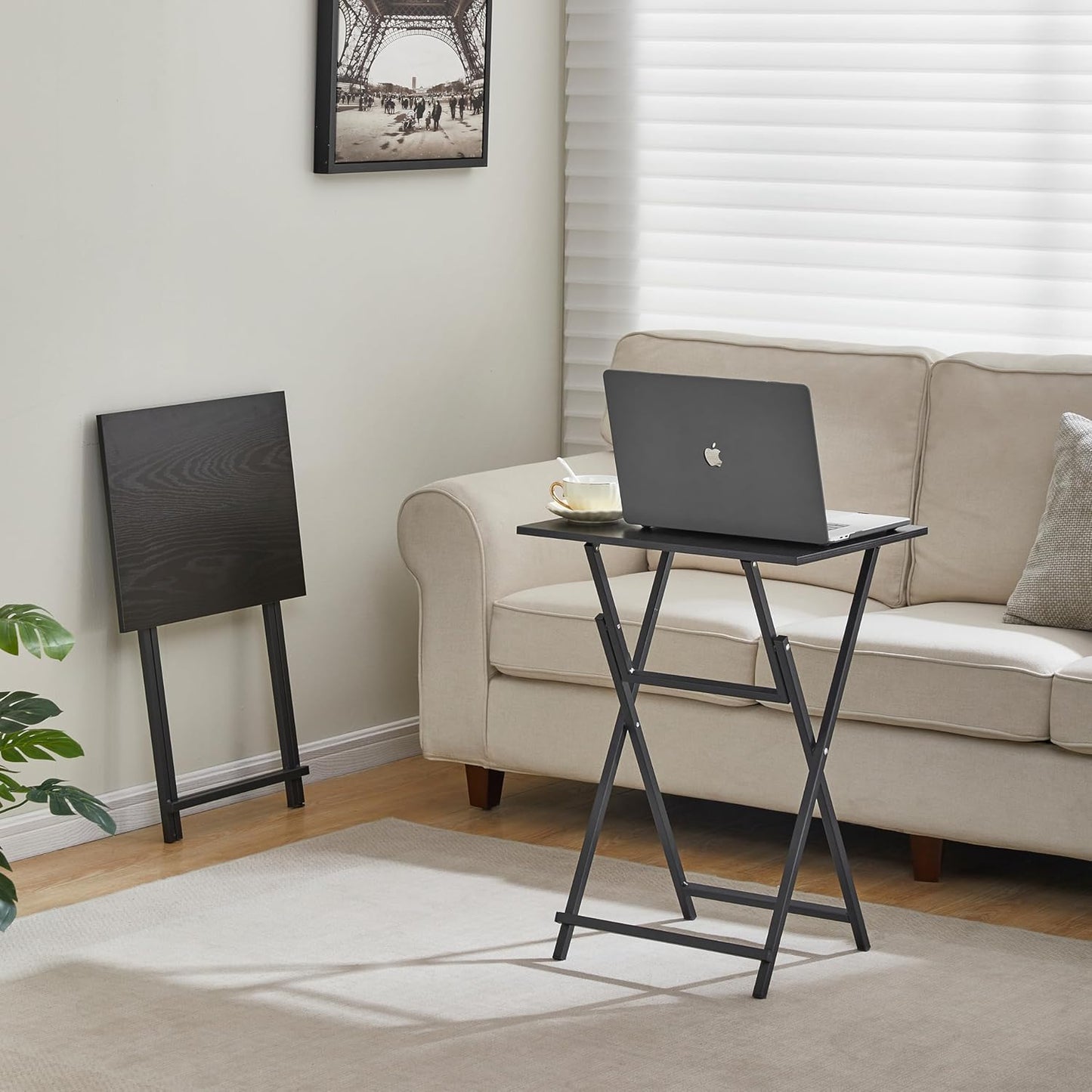 Space-Saving Folding TV Tray Set - Rpuzonier