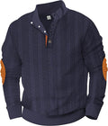 QOSOQ Men's Cozy Cable Knit Sweater