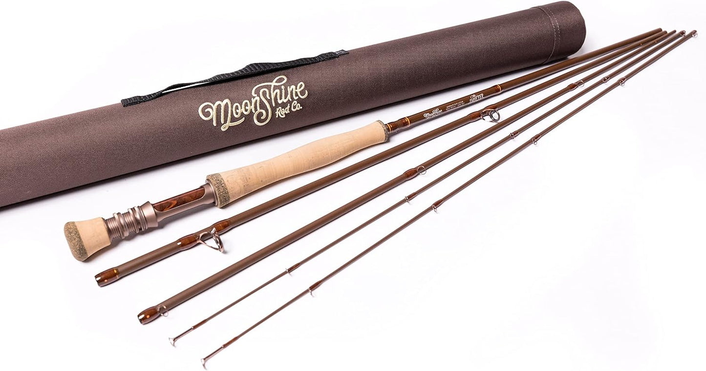 Moonshine Rod Co. Fly Fishing Rod with Extra Tip and Case