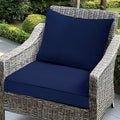 Outdoor Chair Cushions Set 24 x 24 in - Waterproof, Fade Resistant