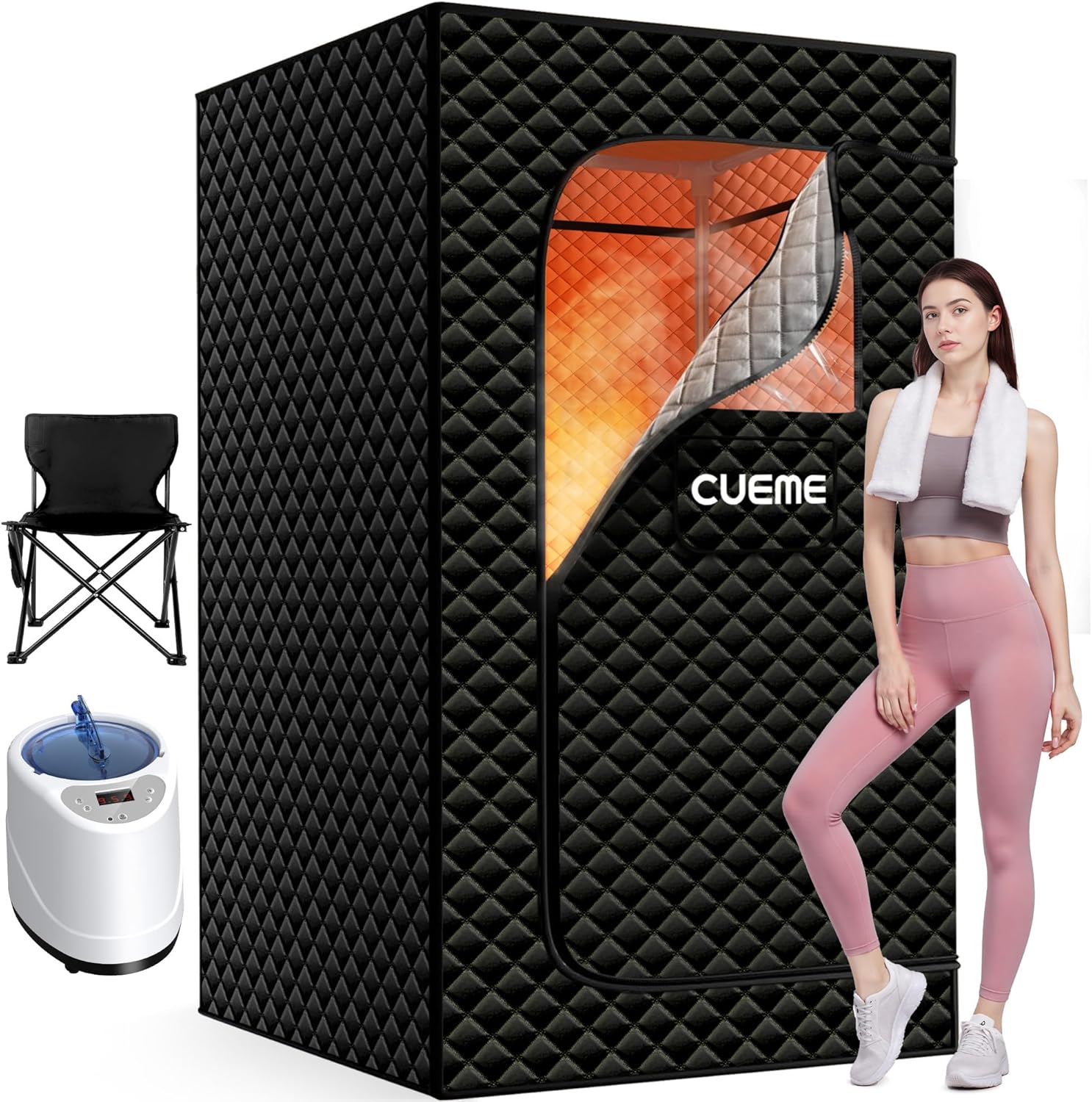 Portable Steam Sauna for Home with 3L 1200W Steamer