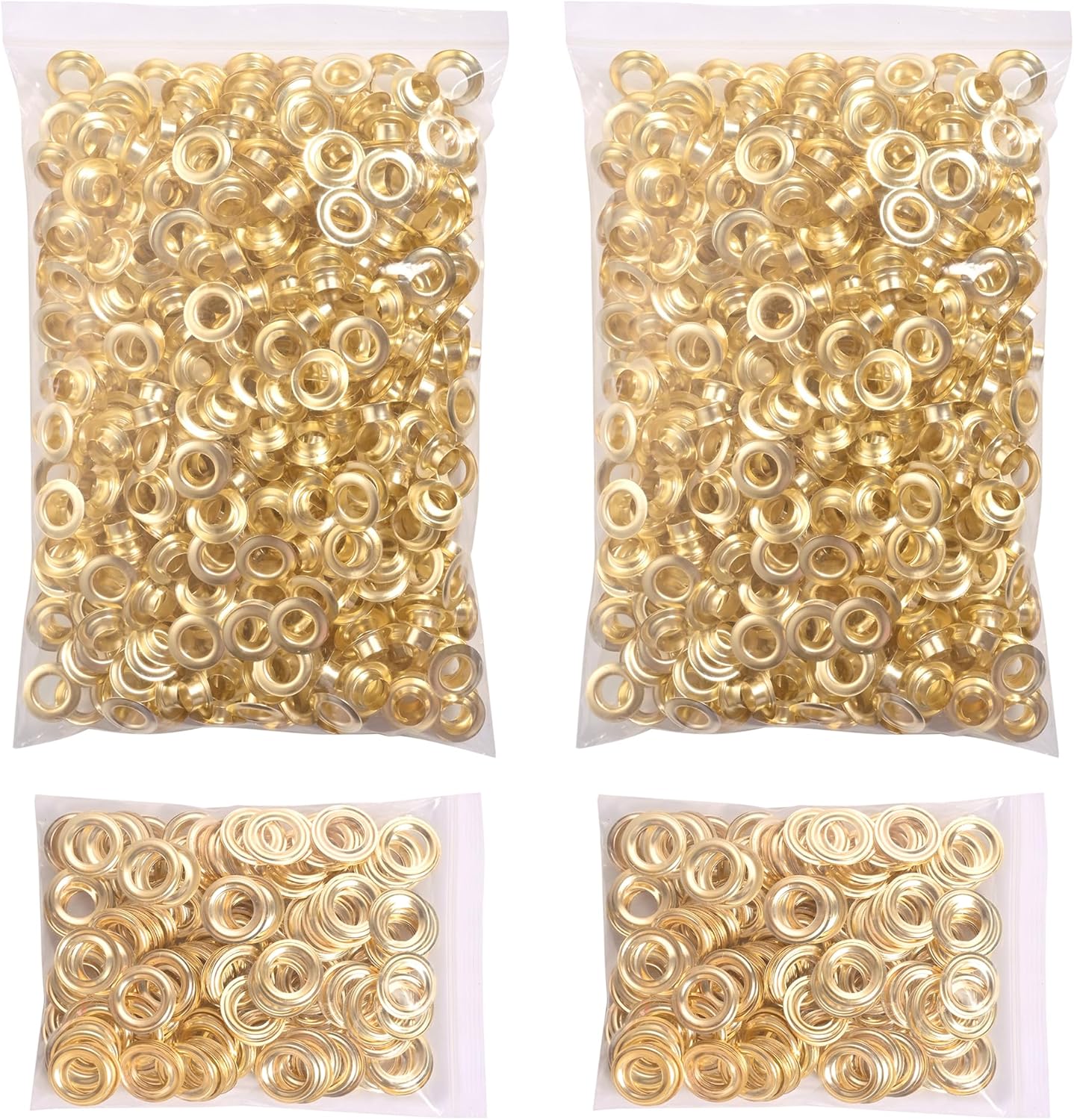 2000pcs Gold Grommets Kit for Fabric, Leather, and More