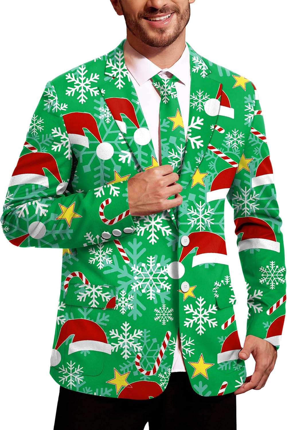 Arvilhill Men's Christmas Blazer - Festive Ugly X-Mas Jacket