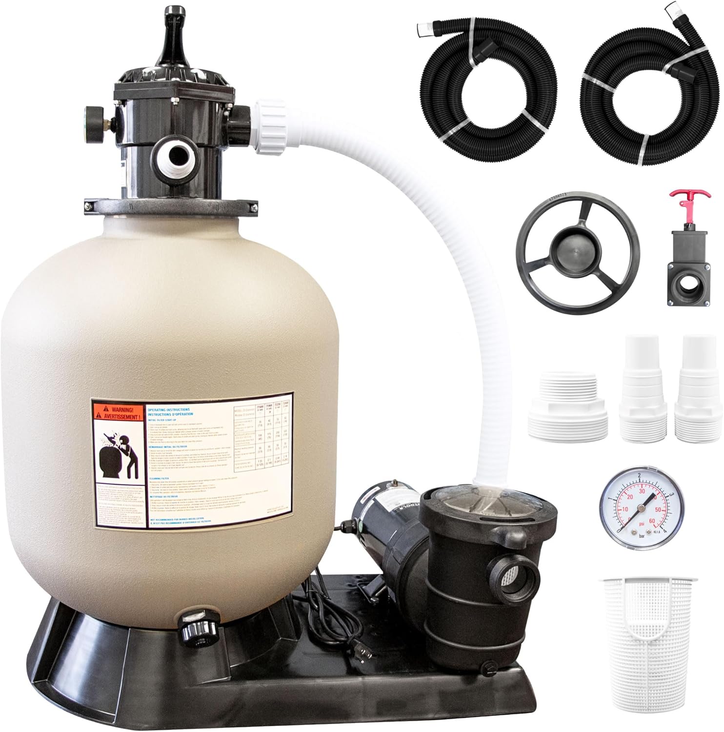 SWIMLINE HYDROTOOLS Pool Sand Filter Pump for Clean Water