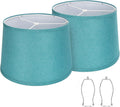 Blue Lamp Shades Set of 2 for Table and Floor Lamps, Modern Style