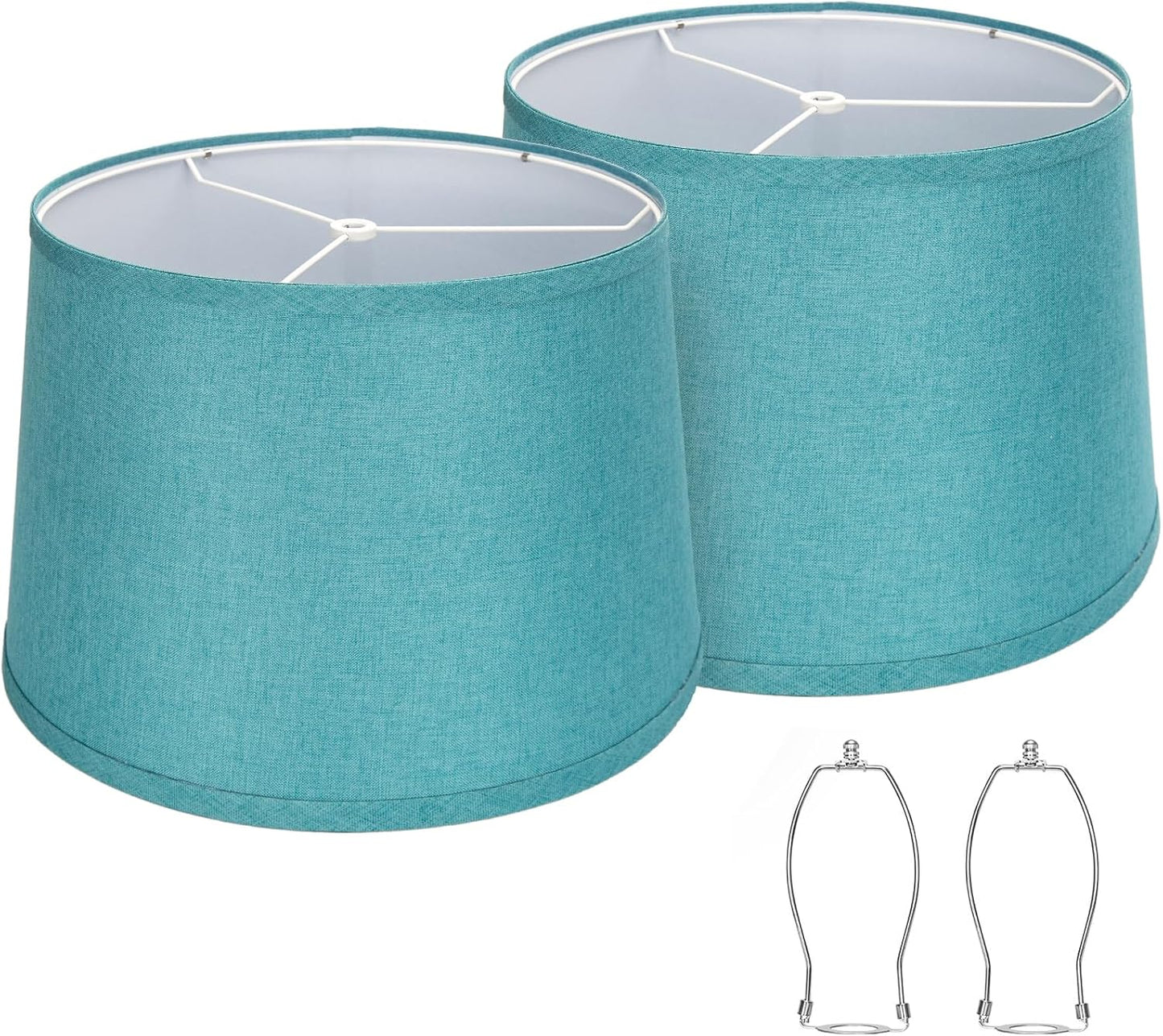 Blue Lamp Shades Set of 2 for Table and Floor Lamps, Modern Style