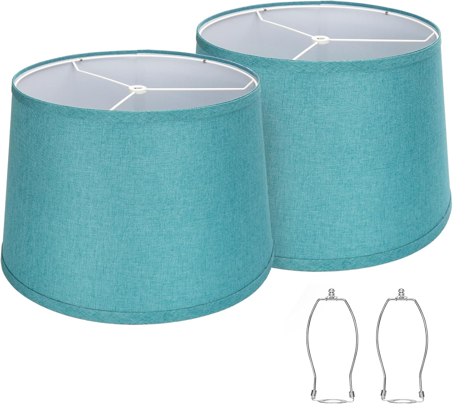 Blue Lamp Shades Set of 2 for Table and Floor Lamps, Modern Style