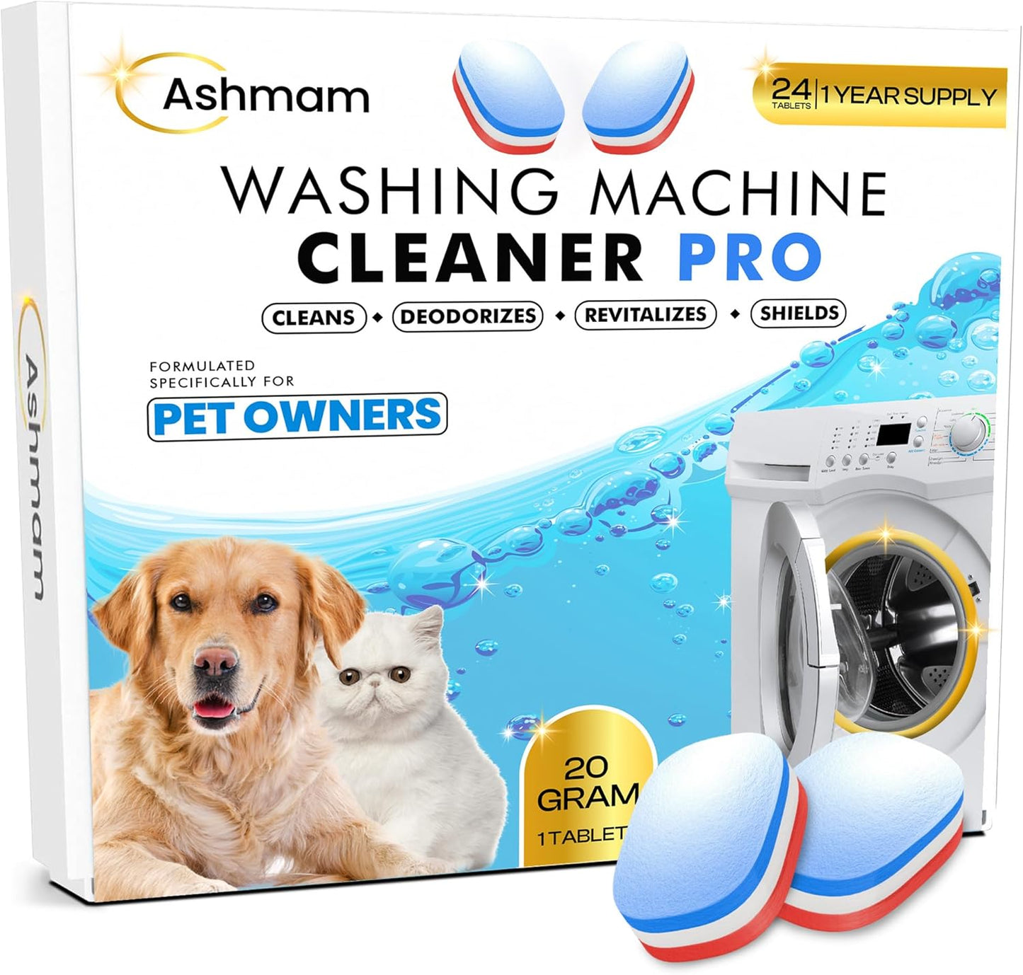 24 Pack Deep Clean Tabs - Pet-Friendly Eco-Fresh