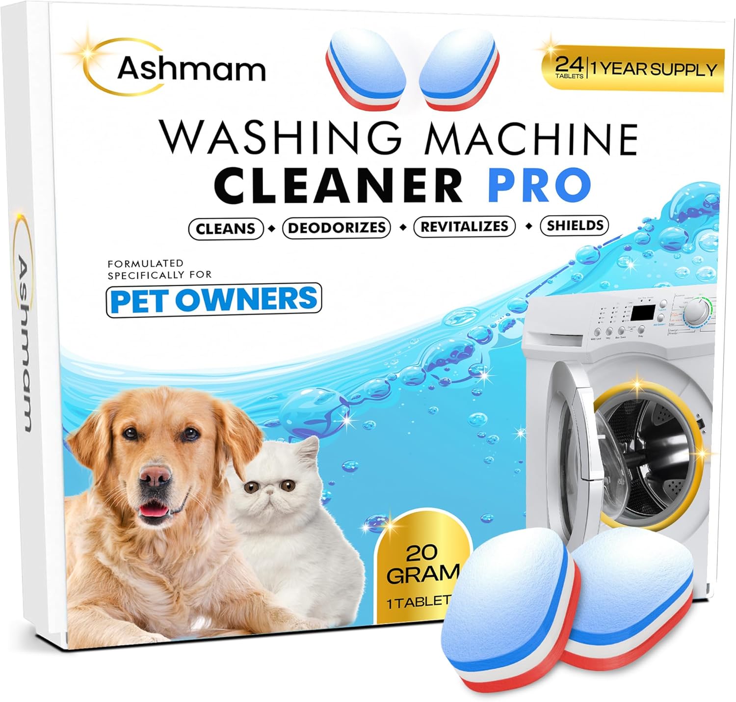 24 Pack Deep Clean Tabs - Pet-Friendly Eco-Fresh