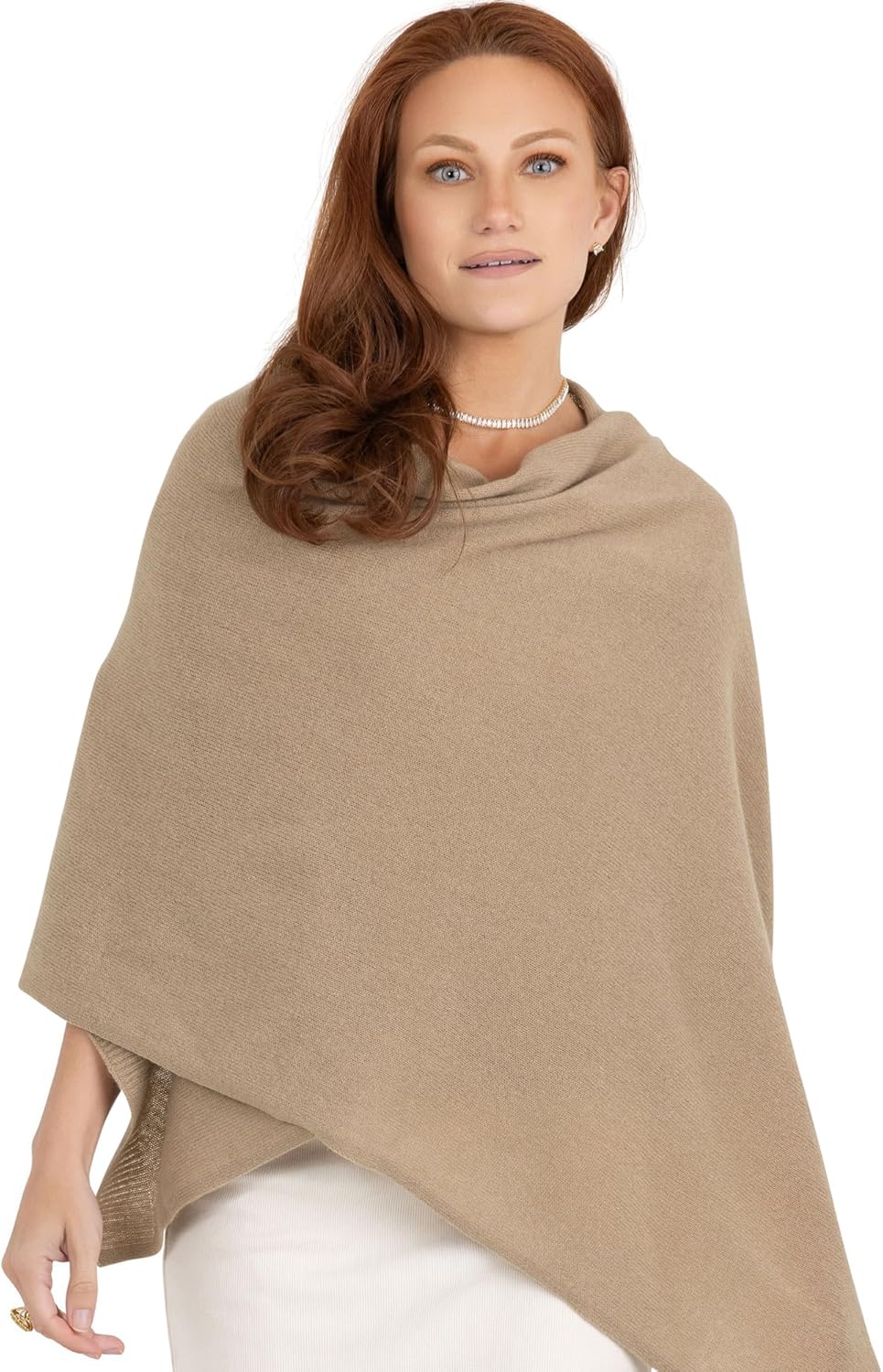 Velanio Cashmere Extra Large Cashmere Knitted Wrap Shawl