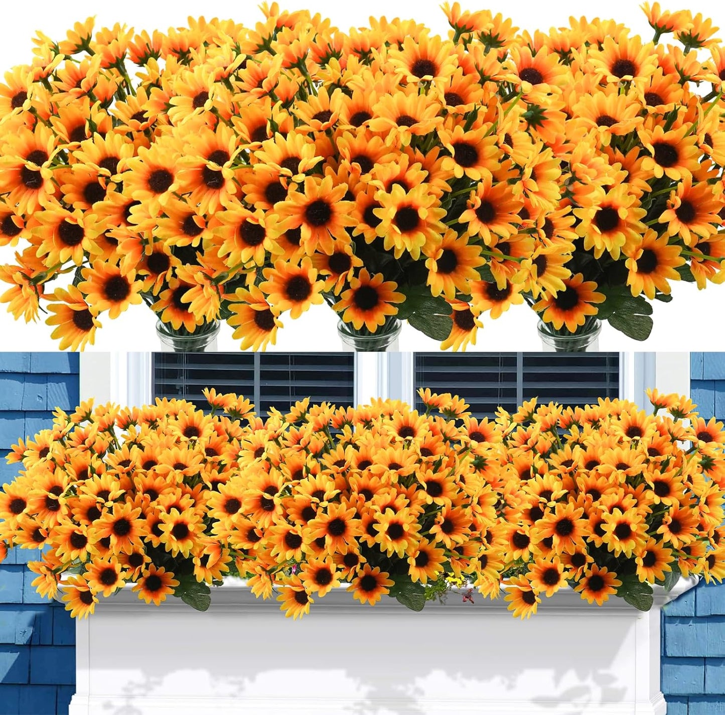 Uieke 24 Bundles Sunflowers Artificial Flowers for Home Decor